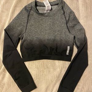 Gymshark ombre long sleeve crop top